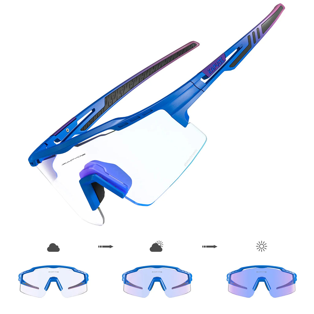 Photochromic Man Cycling Sunglasses Outdoor Sports Bicycle UV400 Protection Eyewear Road Bike Goggles Woman Cycling Glasses-WAYBIKER