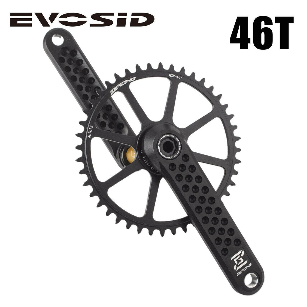 gravel bike cranks EVOSID Bicycle Crank Ultralight Road Bike Crankset 170mm HollowTech Cr
