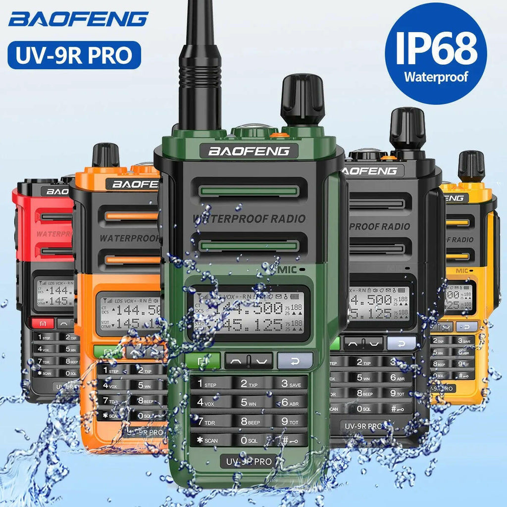 Baofeng UV 9R PRO V1 IP68 Waterproof Walkie Talkie High Power Dual Band UHF VHF Long Range CB Radio Upgrade UV 9R Plus-WAYBIKER