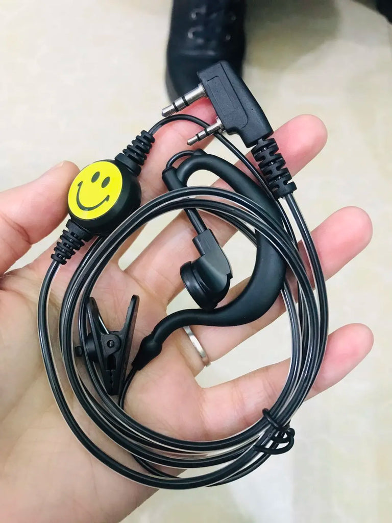 Walkie Talkie Earpierce handsfree  for Kewood Type Smile Face-WAYBIKER