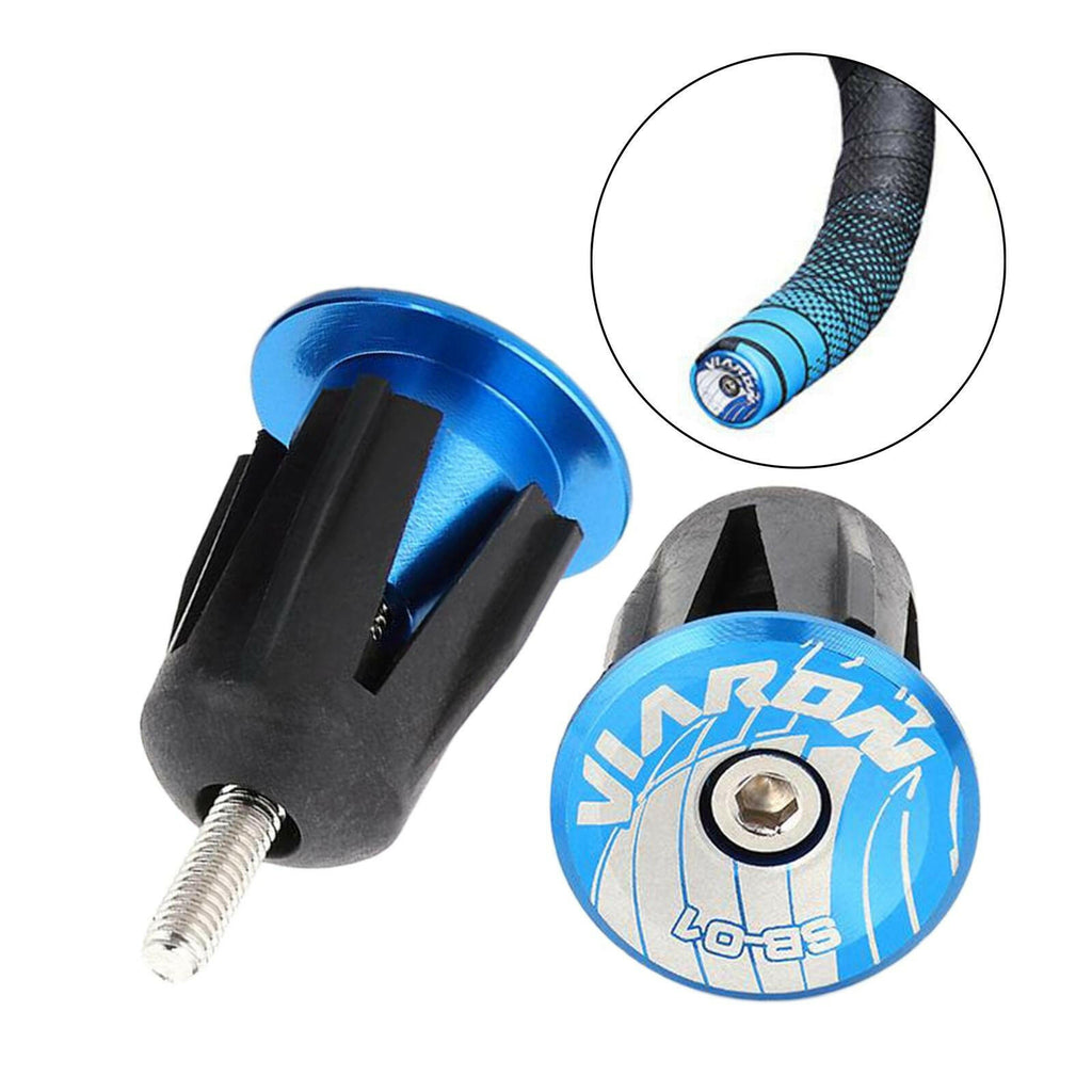 Road Bike Aluminum Handlebar Bar End Stoppers-WAYBIKER