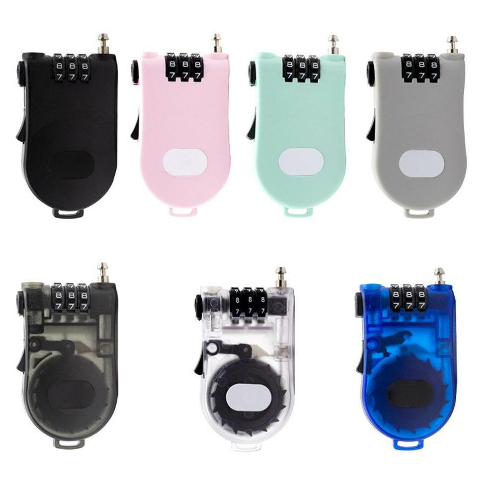 Bike Bag 3-Digits Steel Cable Safety Telescopic Rope Luggage Combination Lock Travel Accessories Motorcycle Helmet Lock Password-WAYBIKER