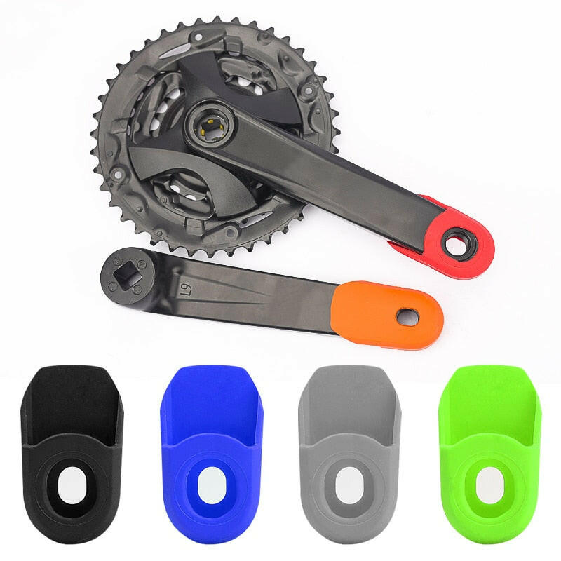 Leybcle Bicycle Crank Protector Carbon Crankset Silicone Gel Cover Protective Sleeve Bicycle Boots 2pcs Bicycle Accessories-WAYBIKER