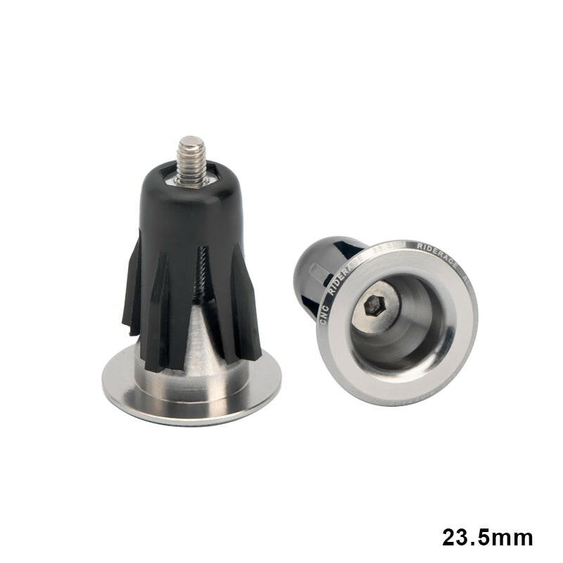 RIDERACE Bicycle Grip HandleBar End Cap 23.5MM Aluminium Alloy Road Cycling Handle bar Grips Plugs Caps For MTB Mountain Bike-WAYBIKER