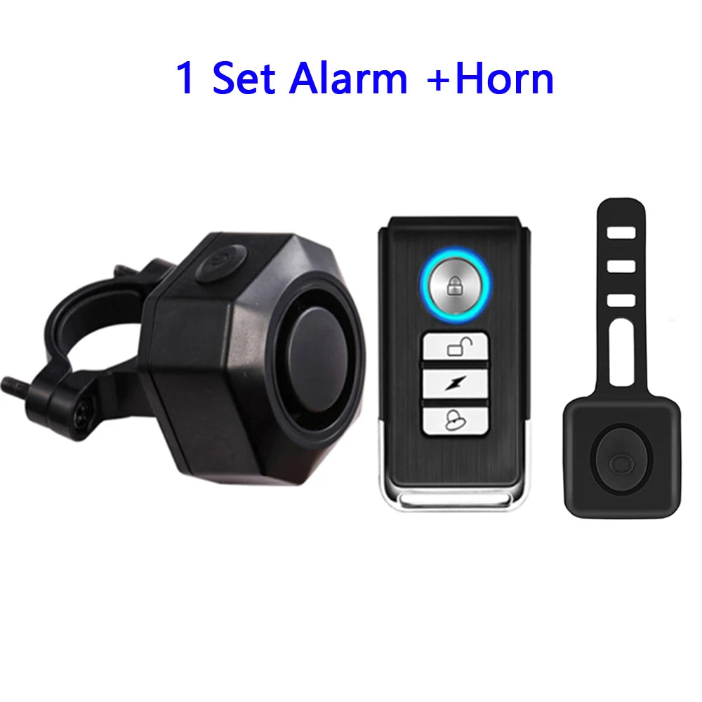 Extractme 110dB Bicycle Alarm Wireless USB Charging Bike Vibration Alarm IPX5 Waterproof Motorcycle Scooter Burglar Alarm System