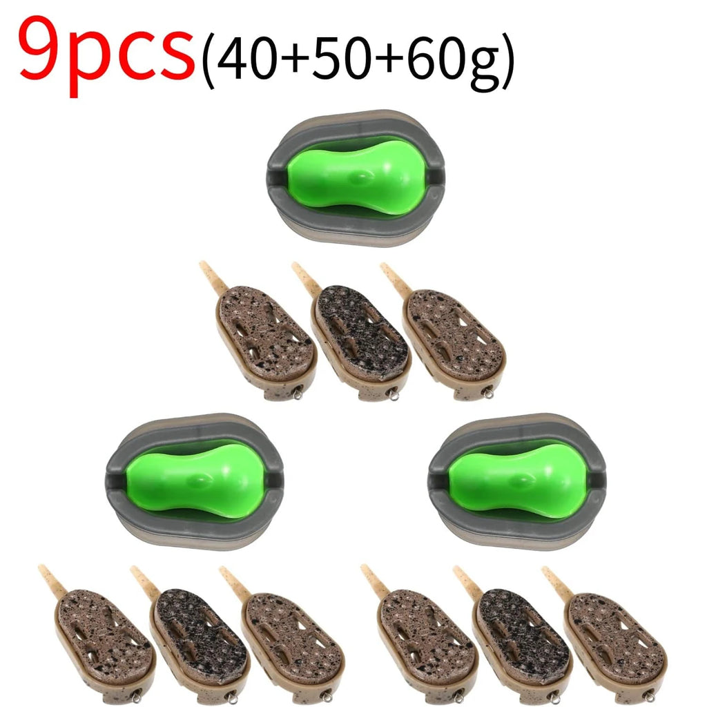 3pcs Fishing Feeder Mould Quick Release Moulds Carp Fishing Bait Holder Tool-WAYBIKER