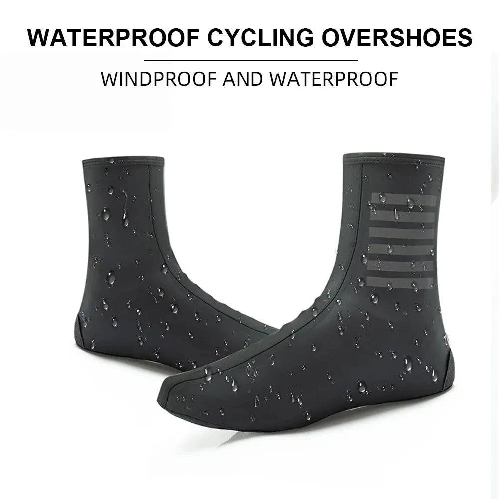 Ykywbike Cycling Shoes Covers YAS308 Waterproof Overshoes Bicycle Bike Reflective Windproof MTB Road Keep Warm Lock Protector-WAYBIKER