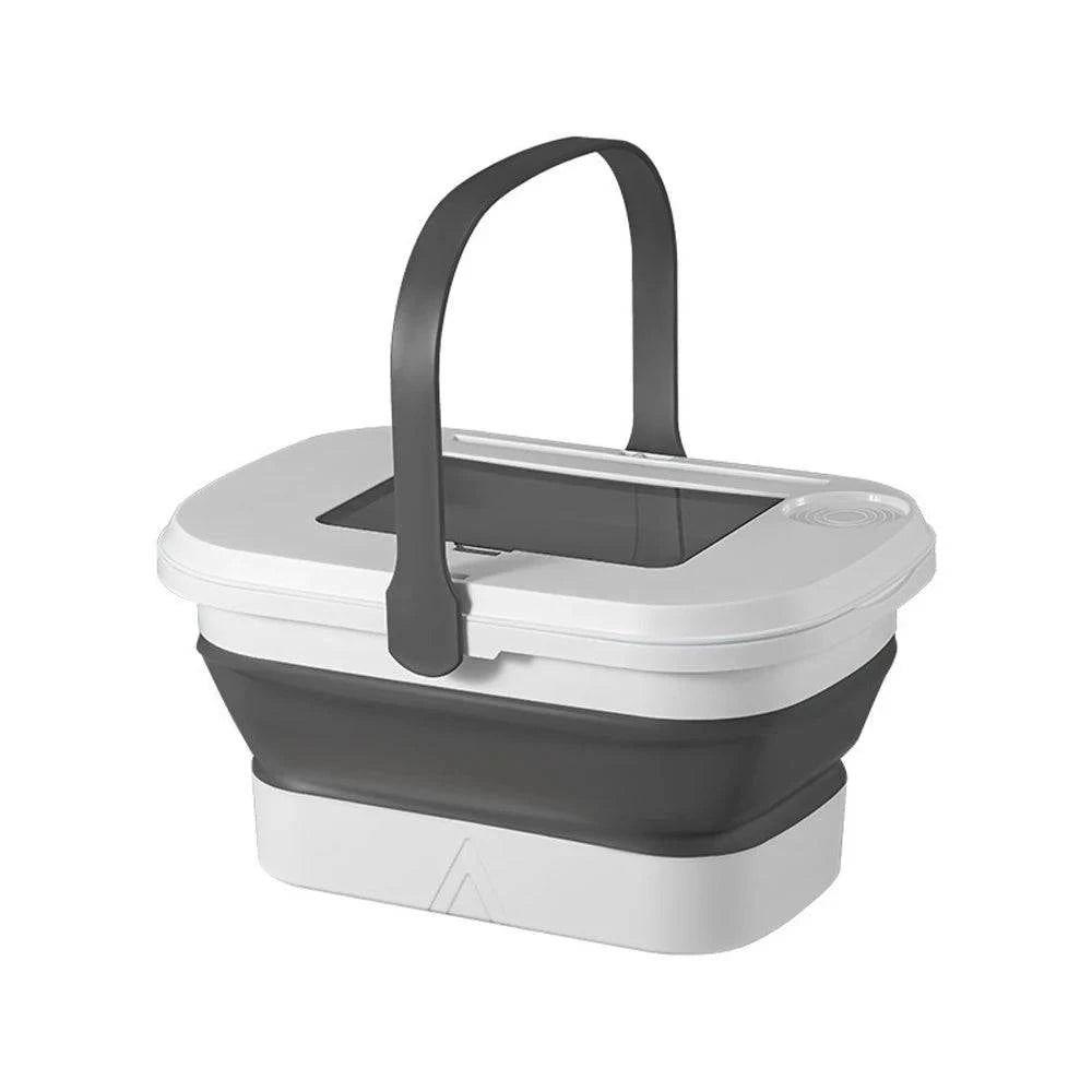 Folding Picnic Camping Storage Basket Large Capacity Outdoor Beverages and Fruits Storage Box Portable Spring Outing Hand Bucket-WAYBIKER