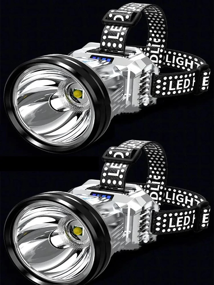 Headworn Flashlight XPG Bulb Battery Level Indicator Portable Super Bright Led Headlamp Head Flashlight-WAYBIKER