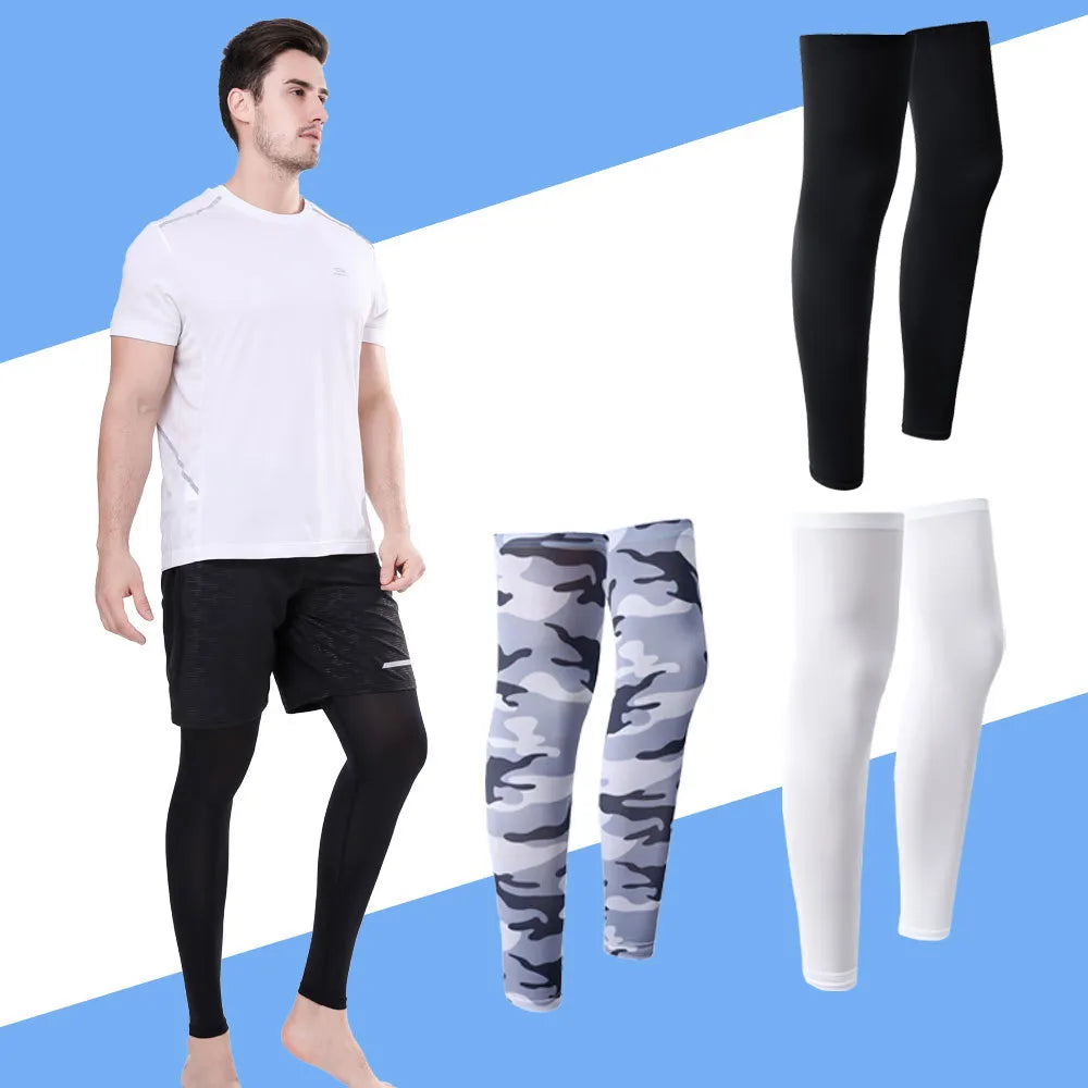 Cycling Leg Warmers Unisex Calf Compression Sleeves Outdoor Sports Running Basketball Football Leg Sleeves UV Protection-WAYBIKER