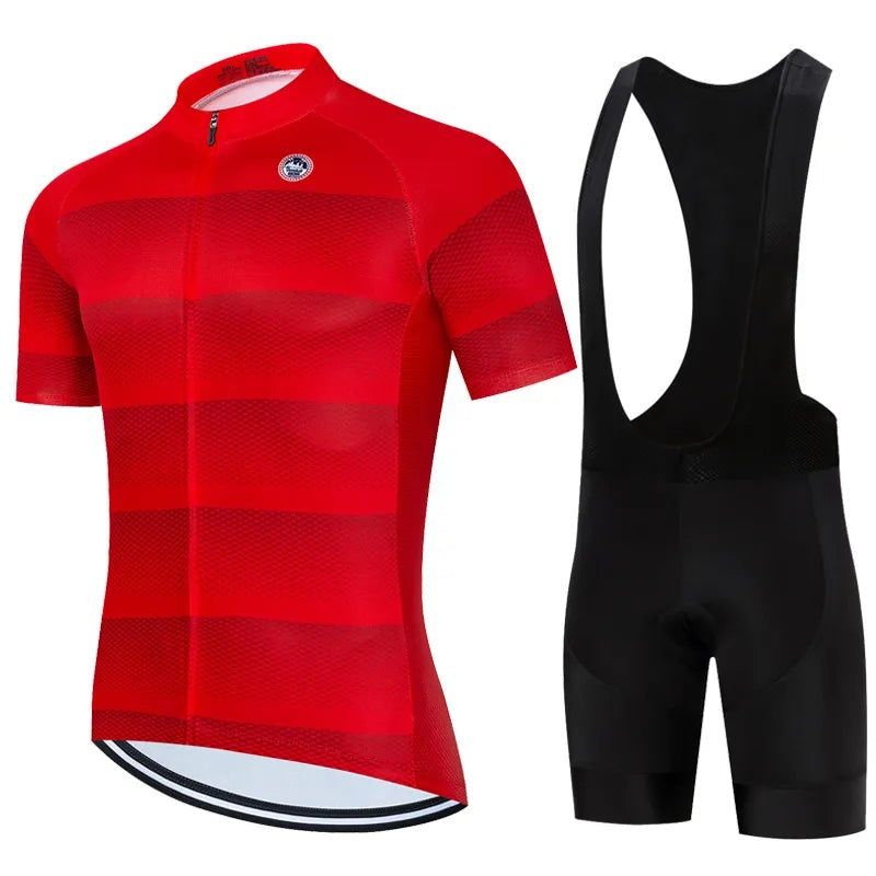 Vendull Pro Cycling Jersey Set Men Cycling Set Outdoor Sport Bike Clothes Breathable Anti-UV MTB Bicycle Clothing Wear Suit Kit-WAYBIKER