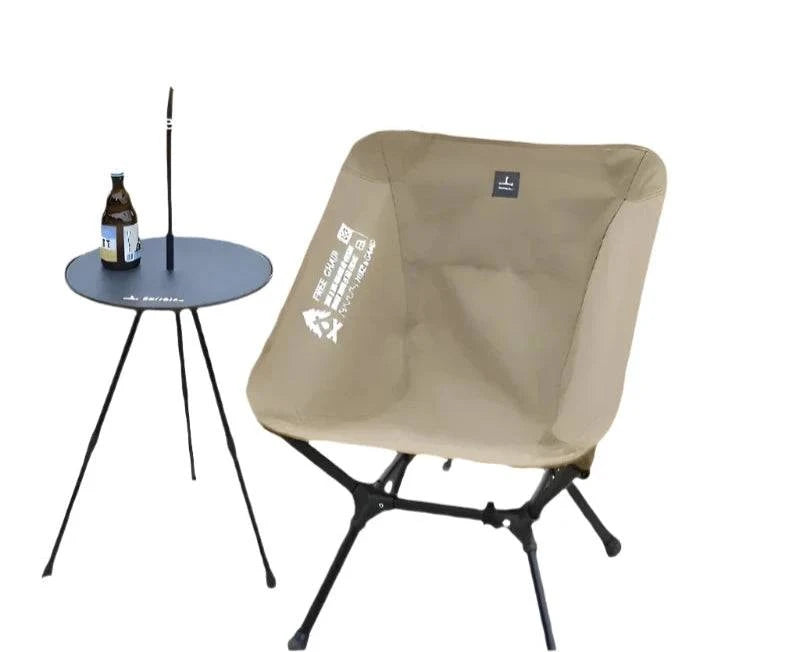 Difeike Outdoor Folding Camping Chair Portable New Moon Chair Outdoor High Back Lounge Chair Aluminum Alloy Free Lounge Chair-WAYBIKER