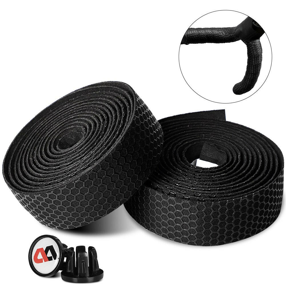 WEST BIKING Bike Handlebar Tape Road Bicycle Anti-slip Silica Gel EVA Shock Absorption Handle Bar Tape Cycling Wrap End Plug-WAYBIKER