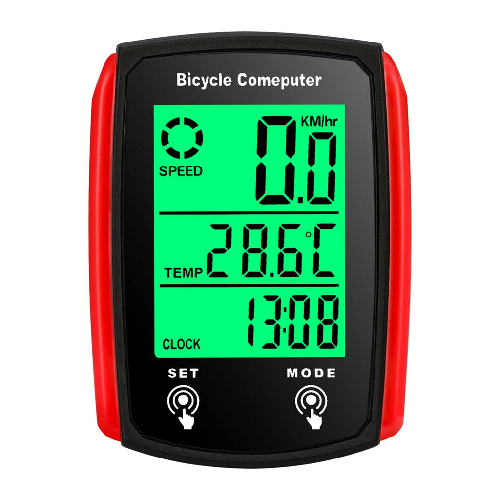 Wired Bike Computer 19 Functions Touch Bike Speedometer Odometer Waterproof Bicycle Computer with Backlight-WAYBIKER