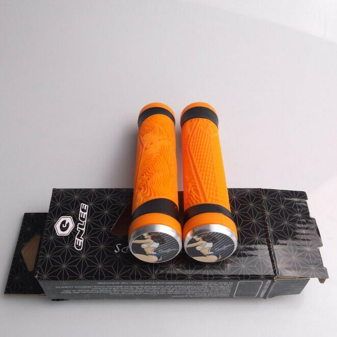 ENLEE MTB Bike Handle Silicone Grips  Flat Handlebar Bicycle Bar End Plugs Anti-Slip For MTB Road BMX Mountain Folding Parts-WAYBIKER