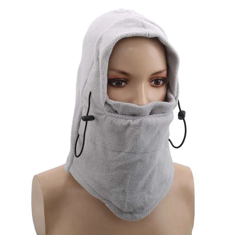 Winter Thermal Fleece Balaclava Men Hat Neck Warmer Hiking Scarf Waterproof Hunting Cycling Hat Hooded Neck Snowboard Face Mask-WAYBIKER