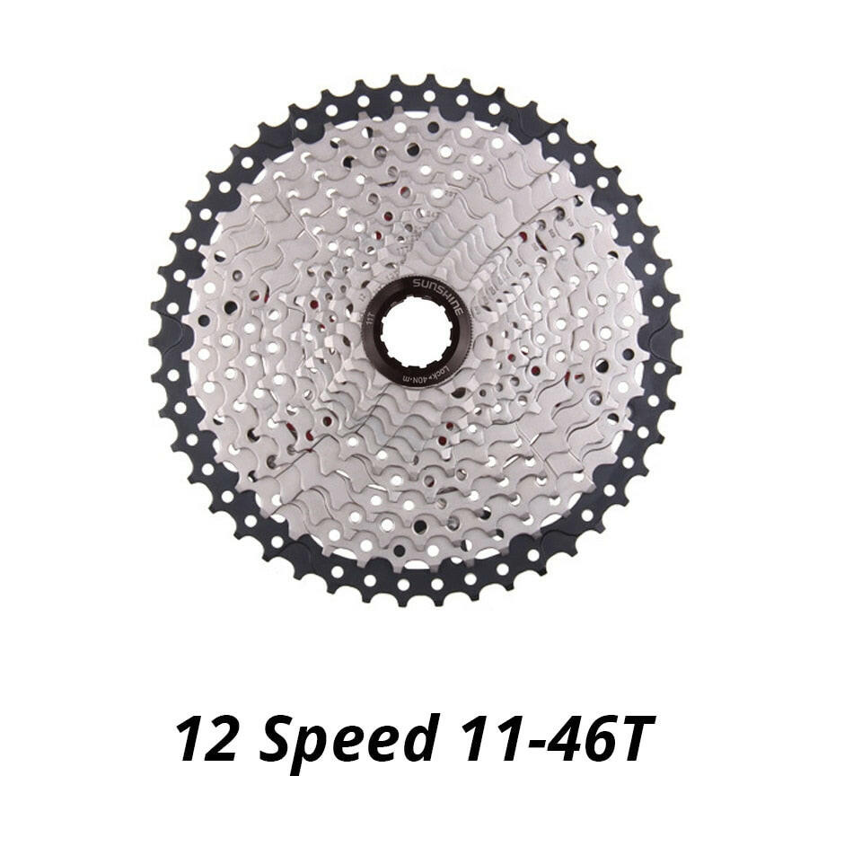 Sunshine 12Speed Freewheel Cassette 11-34T/46T/50T/52T Compatible HG Freehub for MTB Mountain Bicycle 12V M6100 Bike Parts-WAYBIKER