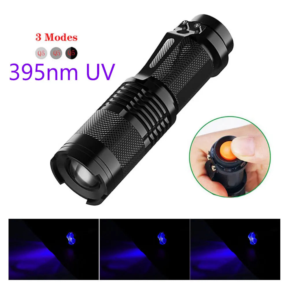 Mini Portable Working Flash lamp 380LM Q5 LED Flashlight Zoomable torch flashlight Lighting lantern Use AA 14500 Battery Light-WAYBIKER