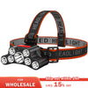 7LED Headlamp Rechargeable Waterproof Adjustable 4Modes Lightweight for Outdoor Camping Running Hiking Working