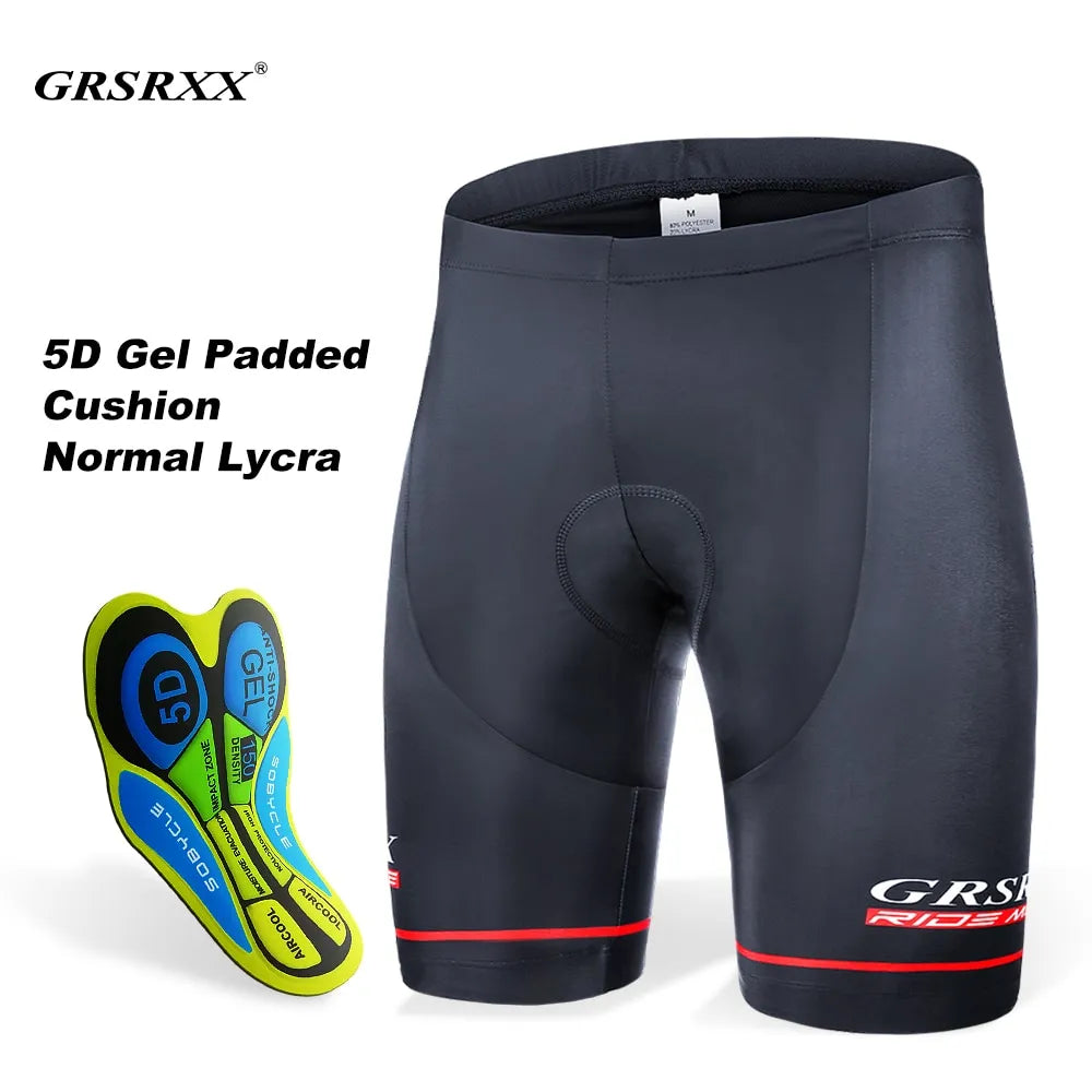 GRSRXX Cycling Shorts Men's Anti-slip Leg Grips Bike Shorts Shockproof 5D Pad Breathable Riding Bicycle Bib Short Ciclismo-WAYBIKER