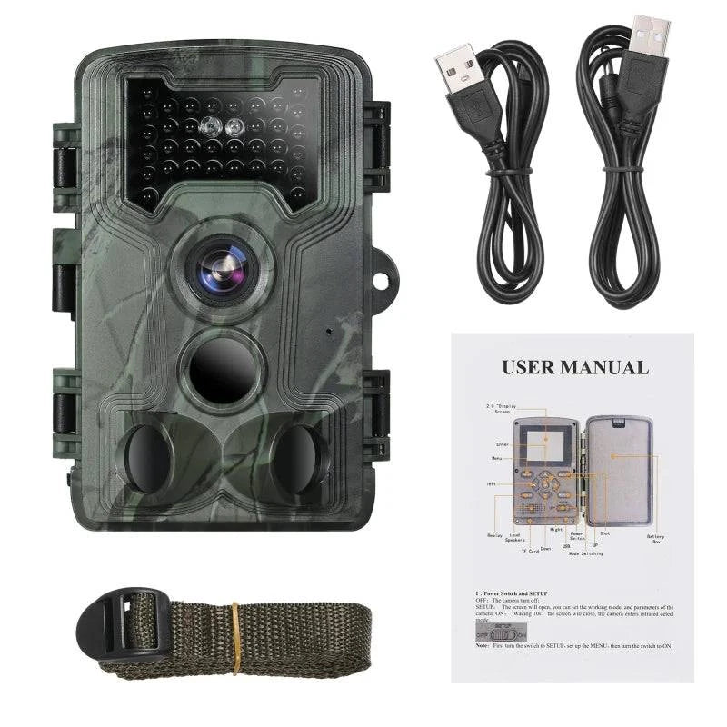 36MP 1080P Trail and Game Camera with Night Vision 3 PIR Sensors IP66 Hunting Camera for Outdoor Wildlife Scouting Researching-WAYBIKER