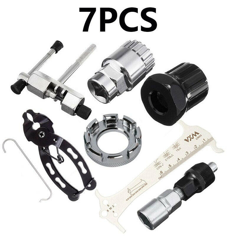 ZBike Bicycle Repair Tool Bike Chain Buckle Pliers Chain Breaker Crank Puller Bike Extractor Spoke Wrench Flywheel Removal Kit-WAYBIKER