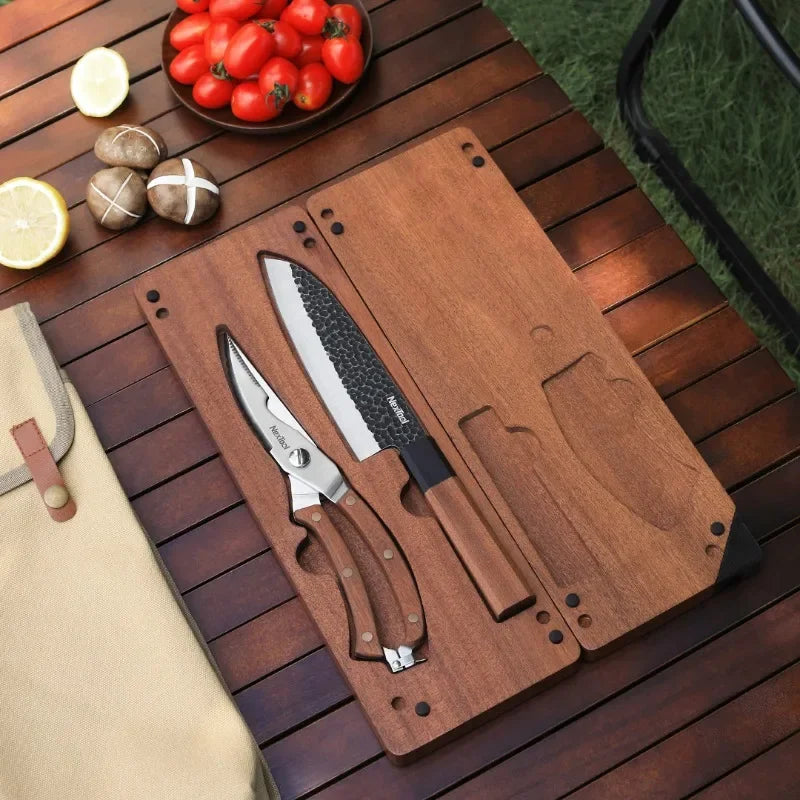 Xiaomi Nextool Campsite Cooking Set Outdoor Camping Portable Knife Scissors Vegetable Board Multi functional Tool Accessories-WAYBIKER