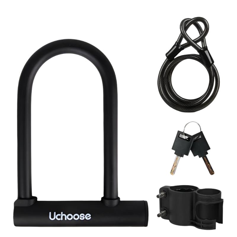 U-shaped Bicycle And Motorbike Lock Anti Theft Convenient Riding Accessories Security Lock Reinforced With Key Anti Theft Lock-WAYBIKER