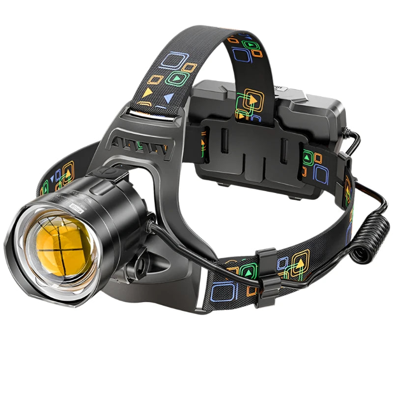 Powerful XHP90/100 Led Headlamp Zoomable USB Rechargeable High Power Headlight Waterproof Output 18650 Super Bright Head Torch-WAYBIKER