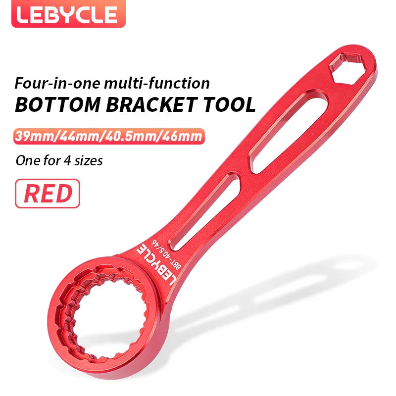 Lebycle BB Spanner ALL Aluminum Alloy Four-in-one Multi-function 39/40.5/44/46MM Bottom Bracket Tool-WAYBIKER