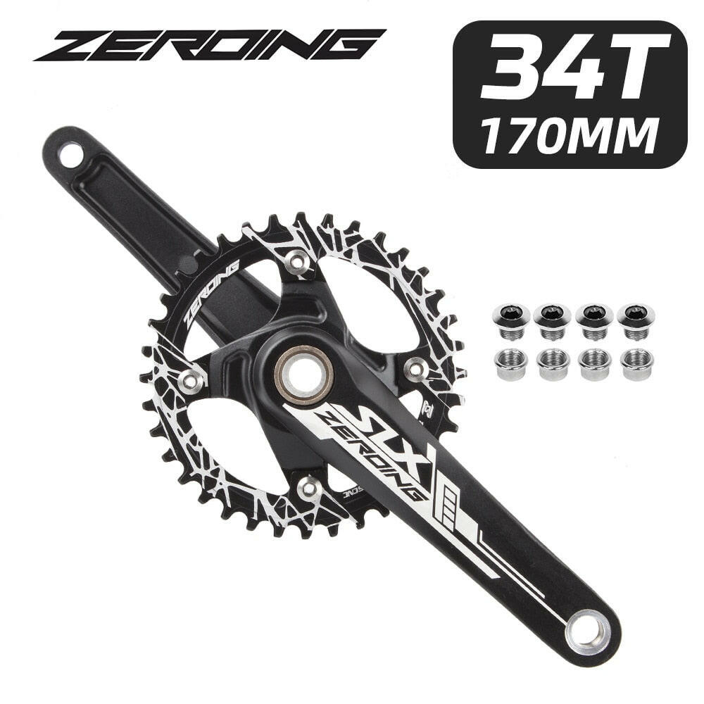 SLX Bicycle Crankset 104BCD MTB Bike Crank Chainring 170mm Aluminum Alloy with Bottom Bracket 32T 34T 36T 38T Plate for SHIMANO-WAYBIKER