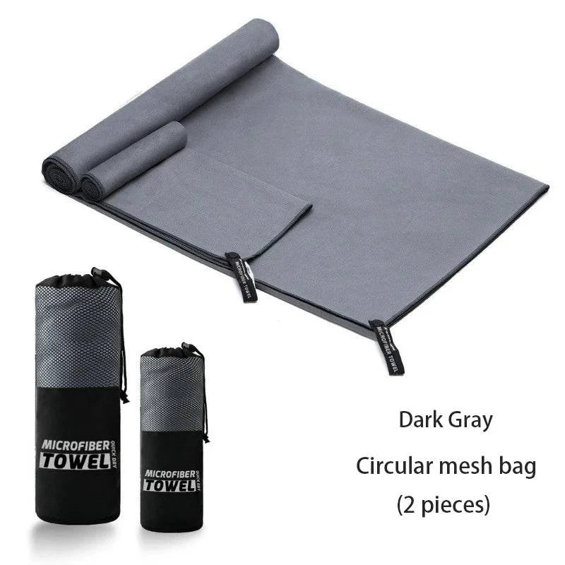 2 Pieces Of 80 X 40CM And 152 X 76CM Quick Drying Sports Towels, Swimming, Fitness, Camping, Running, Beach Towels-WAYBIKER