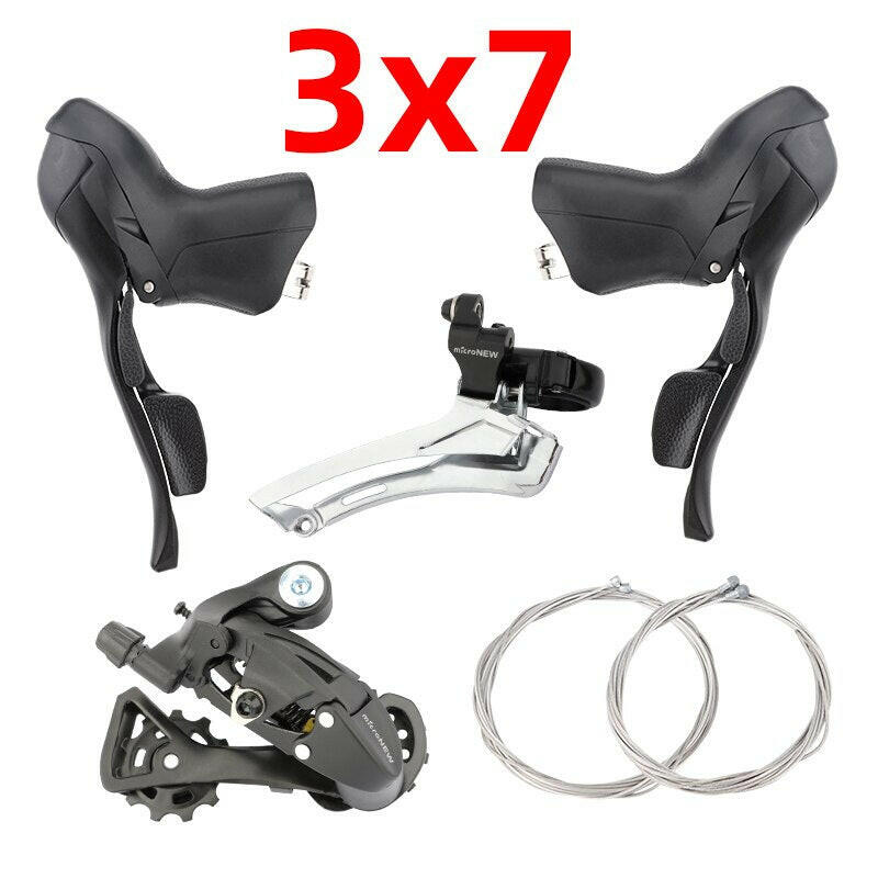 MicroNEW Road Bike Shifters 3x7 3x8 3x9 3x10 3X11Speed Brake Lever Bicycle 2x7 2x8 2x9 2x10 Speed Derailleur for Shimano-WAYBIKER