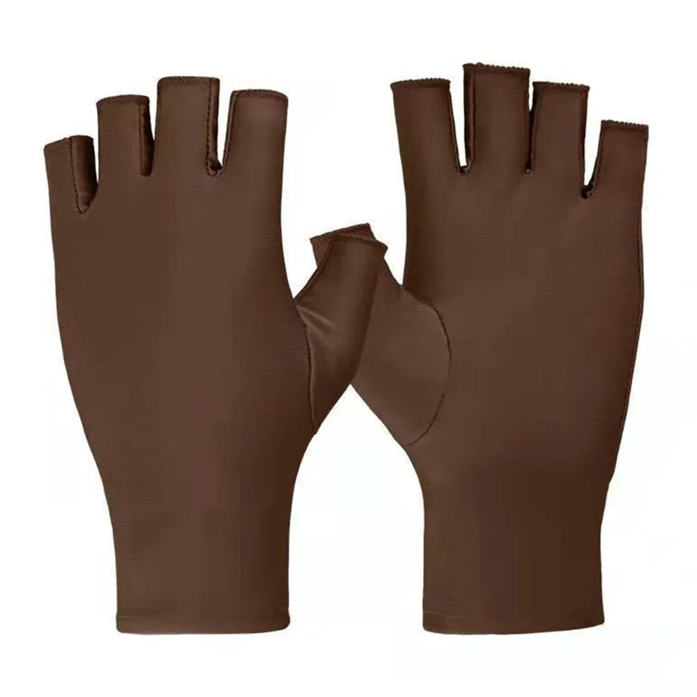 Outdoor Cycling Gloves Summer Breathable Sunscreen Gloves UV Protection Driving Gloves Non-slip Unisex Half Fingers Gloves-WAYBIKER