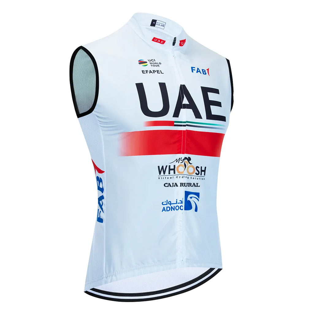 New 2024 Cycling Clothing UAE Team Cycling Jersey Men Summer Road Bike Maillot Vest Ropa Ciclismo Breathable Bicycl Tshirt-WAYBIKER