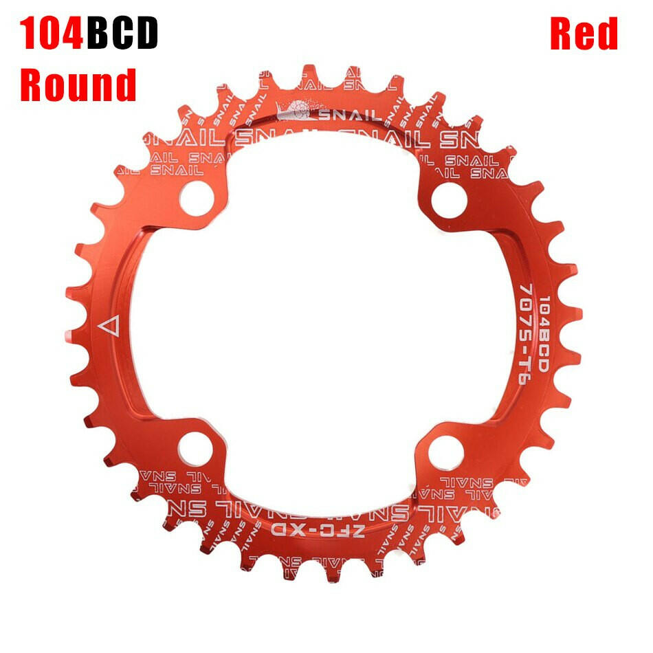 SNAIL 104BCD/96BCD Bicycle Chainwheel Wide and Narrow Teeth 32T/34T/36T/38T Round /oval Disc Single Chainring For Shimao/SRAM-WAYBIKER