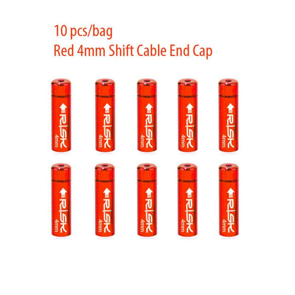 10 PCs 4mm/5mm Aluminum Alloy Bicycle Derailleur Shift Brake Cable End Cap Housing Ferrules Crimps Wire Tip Dust Cover-WAYBIKER