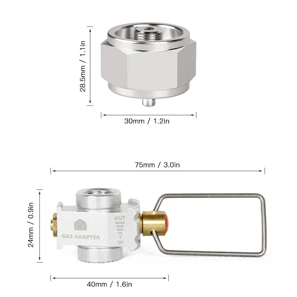 Gas Saver Plus Gas Burner Adapter Convertor Shifter Refill Flat Tank Conversion Adapter Camping Gas Adaptor Valve Aluminum Alloy-WAYBIKER