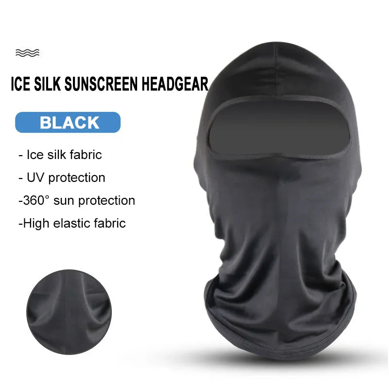 Cycling Motorcycle Face Mask Outdoor Sports Hood Full Cover Face Mask Balaclava Summer Sun Rotection Neck Scraf Riding Headgear-WAYBIKER