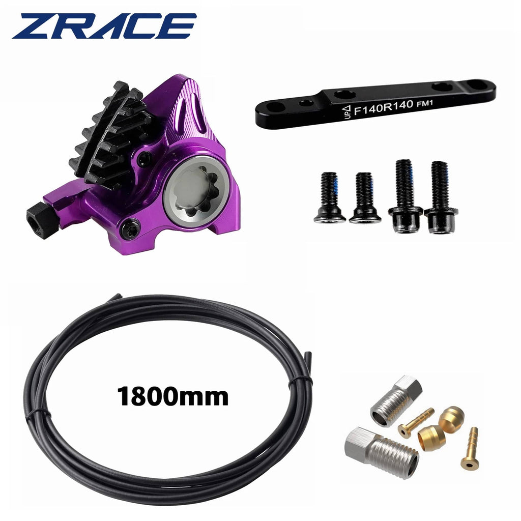ZRACE XG Flat Mount Caliper, Road Hydraulic Brake, ICE-TECH Pads, BMX Raceing, Full CNC Lightweight-WAYBIKER
