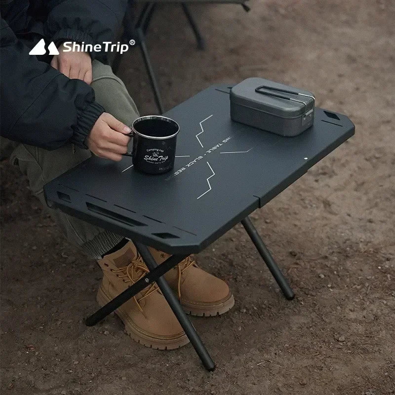 ShineTrip Outdoor Tactical Table Multifunctional Folding Table Portable Lightweight Aluminium Picnic Table Camping Table-WAYBIKER