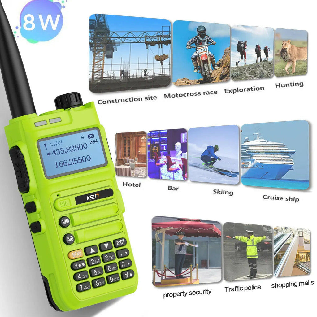 KSUT UV3D Walkie Talkie Powerful Radio Stations For Hunting Long Range FM Two Way Radio Vhf Uhf Transmitter Communication-WAYBIKER