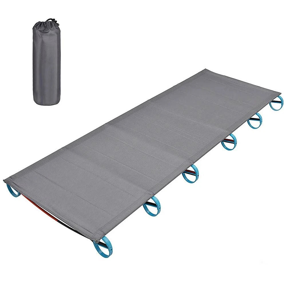 Outdoor Portable Folding Camping Bed Aluminum Alloy Single Person Traval Cot Ultralight Tent Bed for Hiking Mountaineering-WAYBIKER