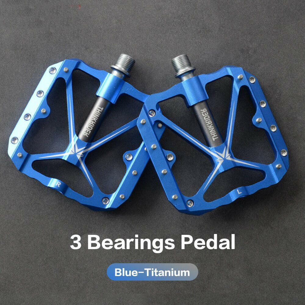 ThinkRider Flat Bike Pedals MTB Road 3 Sealed Bearings Bicycle Pedals Mountain Bike Pedals Wide Platform Accessories Part-WAYBIKER