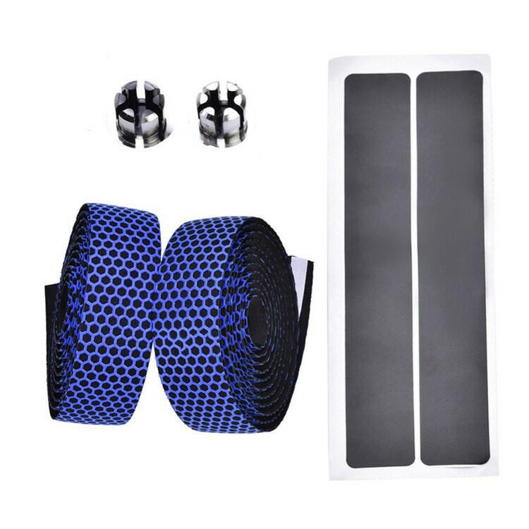 ESLNF Bicycle Handlebar Tape Road Bike Honeycomb PVC Bike Handlebar Tape Cycling Damping Anti-Vibration Wrap Bike Accessories-WAYBIKER
