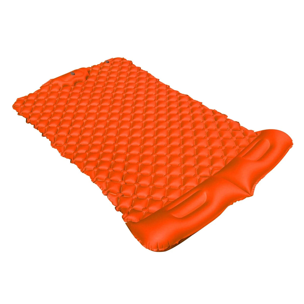 Camping Inflatable Mat Outdoor TPU Sleeping Pad with Pillow Folding Mattress Ultralight Air Cushion Hiking Travel Tent Equipment-WAYBIKER