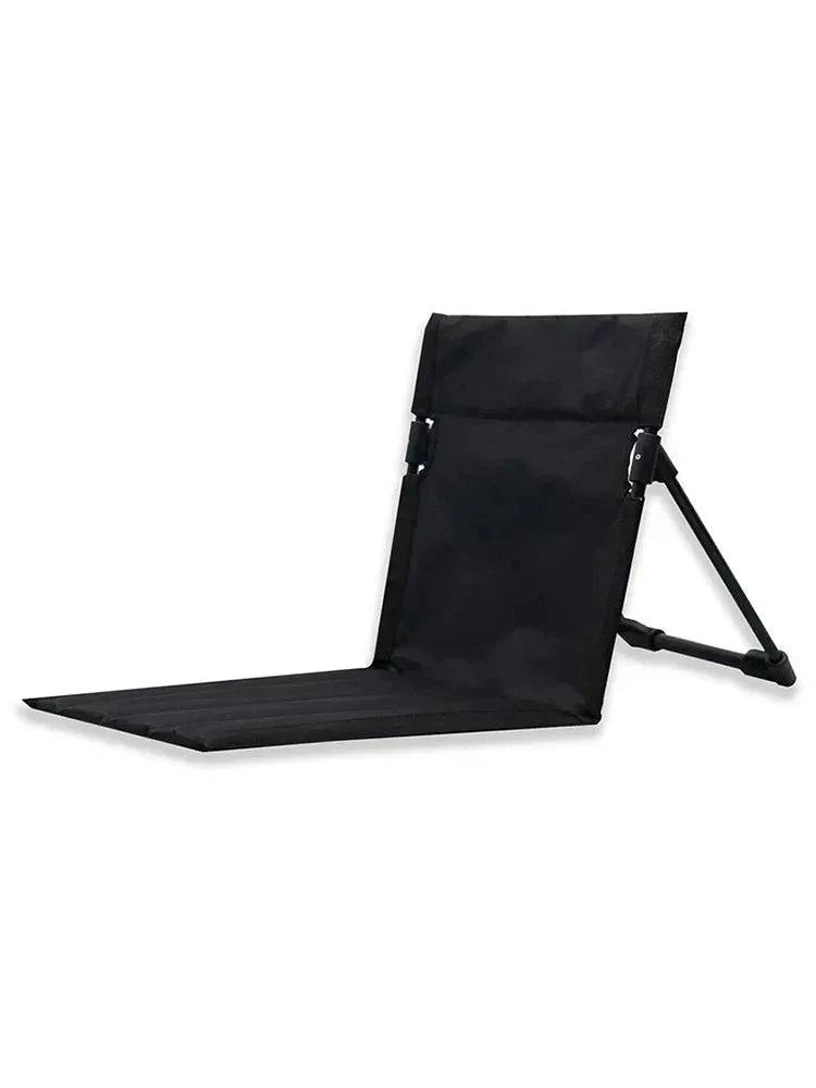 Foldable Camping Chair Outdoor Garden Park Single Lazy Chair Backrest Cushion Picnic Camping Folding Back Chair Beach Chairs-WAYBIKER