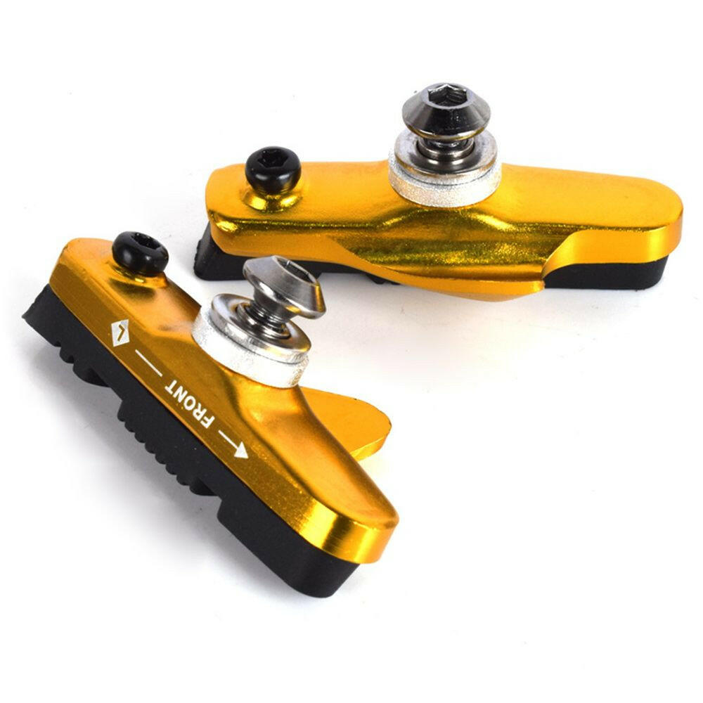 One Pair Mountain Road Mute Bike Brake pads MTB Bicycle Braking V-Brake Holder Shoes Rubber Blocks Durable Cycling Accessories-WAYBIKER