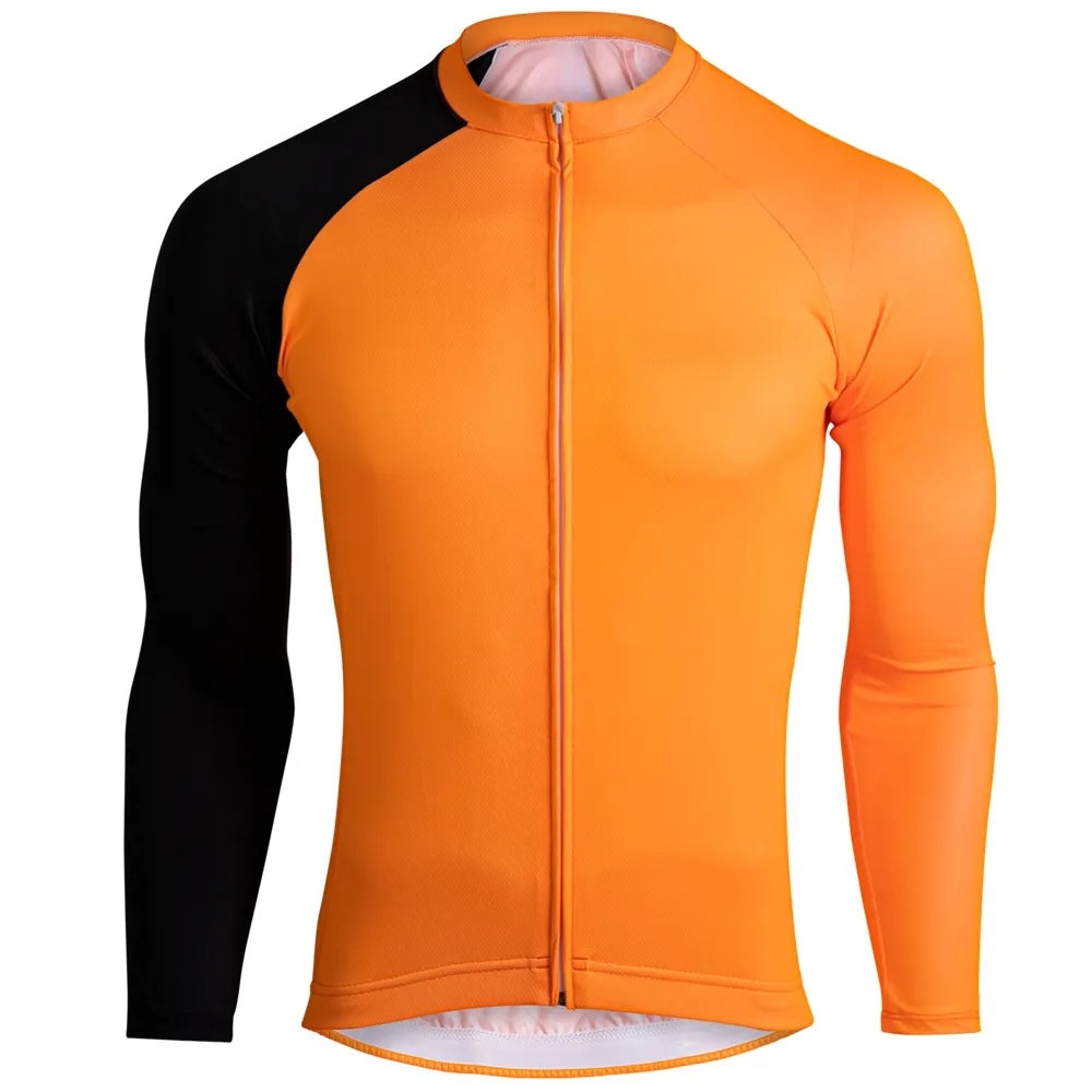 Men's Pro Team Long Sleeves Cycling Jersey 2023 Spring Autumn Bicycle Cycling  Breathable Clothing-WAYBIKER
