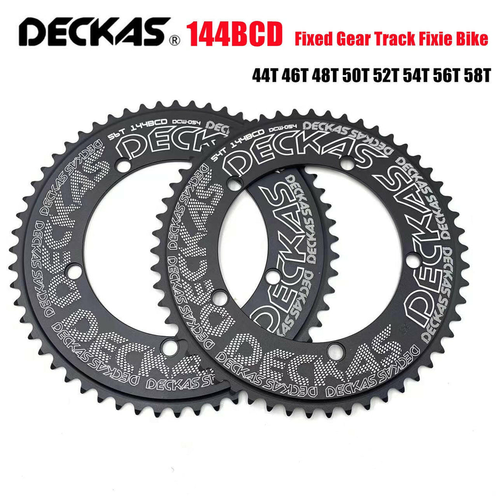 Deckas 144BCD Fixed Gear fixie Round Chain ring Track Bike 44T-58T Tooth 144 bcd special single speed gear wheel Chainwheel-WAYBIKER